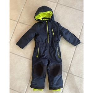 Killtec Boys snowboarding winter snowsuit blue green size 3/4